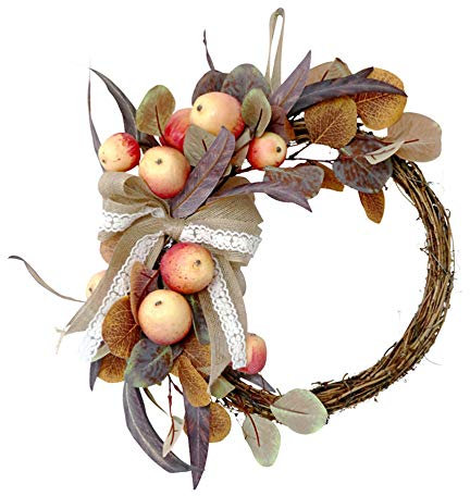 Vimmor 1pc Leichte Dekorative Wiederverwendbare Simulierte Girlande Thanksgiving Wreath Hotel Orange-45x40cm