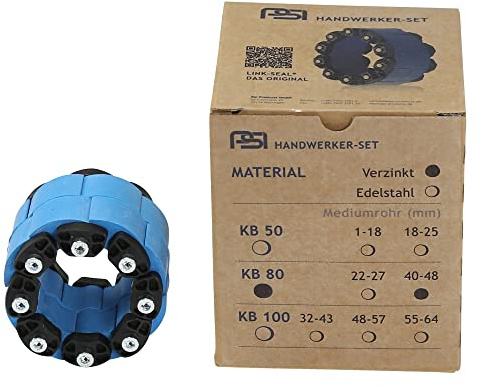 PSI LINK-SEAL® Ringraumdichtung Kernbohrung 150 mm, Mediumrohr 105-114 mm, Ausführung BS 316 - Edelstahl