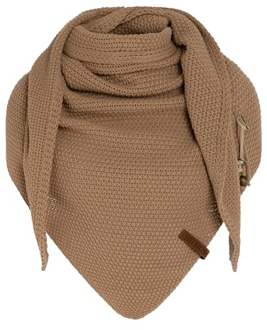 KNIT FACTORY - Dreiecksschal Coco - Damen Strickschal mit Wolle - Umschlagtuch für den Herbst und Winter - Winterschal - Dreieckstuch - Hochwertige Qualität - XXL Schal - 190 x 85 cm