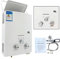 ECUTEE LPG Calentador de agua de gas propano (6 L, 12 kW, portátil, sin depósito, con cabezal de ducha, kit de cabinas de velero para casas pequeñas, cabinas de velero, campamentos