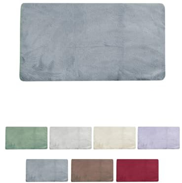 JARDIN202 - Alfombra Interior de Pelo Corto Antideslizante - Estera 100% Poliéster para Salón, Dormitorio y Sala de Estar | 60x90 cm (Gris oscuro)