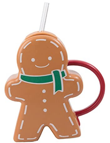 ifundom Tasse Für Wasser Entzückender Wasserbecher Lebkuchen Vielseitiger Getränkestrohbecher