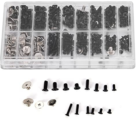 Yuecoom 360-teiliges Computer-Schrauben-Set, M2 M2,5 M3 Befestigungselemente, Motherboard-Schrauben, Legierter Stahl, Mikro-Kreuzschrauben-Sortiment-Set Für Universelle Motherboards, Festplatten, SSD