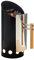 Joyagrill Camino a carbone, doppio smaltato, con scudo termico e manico in legno, ottimo isolamento termico, per barbecue, facile presa, colore: nero