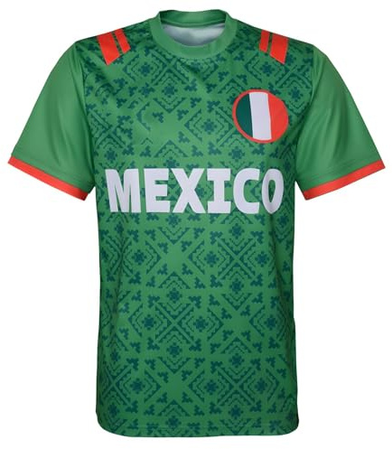 YuanDiann 2024 Europea/America Calcio Coppa Magliette Soccer Tifosi Fare Il Tifo Sport Casual Uomo Donna Stampa Manica Corta Girocollo Traspirante Asciugatura Veloce T Shirt Maglia Messico L