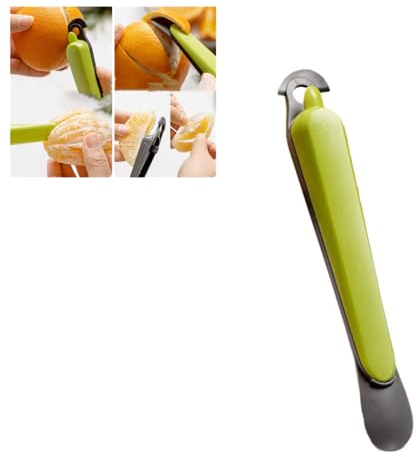 Sbucciatore per arancia, strumento multifunzionale per sbucciare la frutta, pelapatate a doppia estremità per cucina, strumento di rimozione del midollo degli agrumi, accessorio per affettare pompelmo