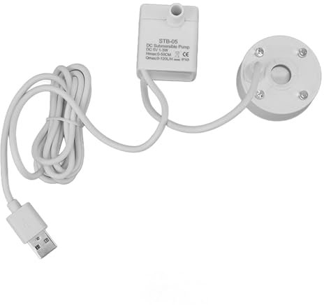 Sluffs Nebelmaschine, Kleiner Teich, Nebelmaschine, Zerstäuber, Luftbefeuchter, Keine Hitze, umweltfreundlicher Hersteller, einfach zu bedienen, USB mit Pumpe, LED, bunter (Weiß)