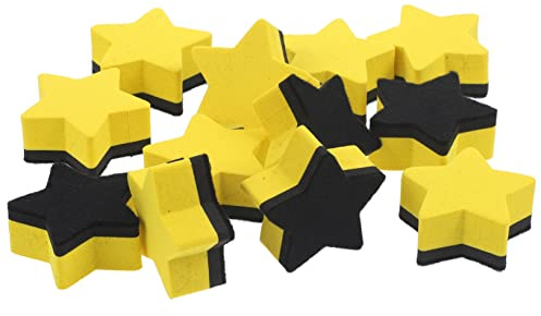 SEWACC 12 Stück Whiteboard Radierer Pentagramm Magnetisch Kleiner Whiteboard Schwamm Eva Filz Leicht Tragbar Für Schule Büro Unterrichtsmaterialien