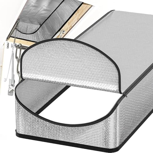 Dachbodentreppen Isolierung Abdeckung,Dachboden Treppen Isolierabdeckung | Attic Door Lsolierung Abdeckung,Reflektierende Strahlungsbarriere mit Reißverschlüssen 138*63.5*28cm