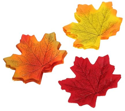 Levemolo 150stücke Künstliche Ahornblätter Herbstdekoration Für Hochzeit Erntedankfest Und Bastelarbeiten Realistische Fake Leaves projekte Und Festliche