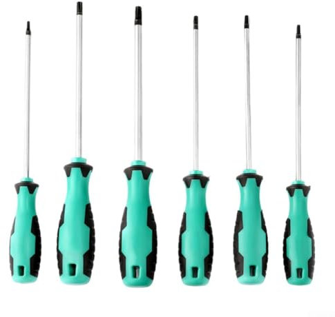 Oniissy Lot de 6 tournevis Torx magnétiques pour réparation et assemblage, lot de 6 tournevis Torx magnétiques robustes T10 T40 conçus pour durer et fiabilité