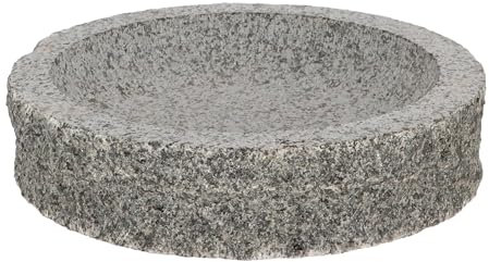 Rivanto® Vogeltränke Ø27 cm Granit rund S Vogelbad Futterstation Vogeltränke für Wildvögel