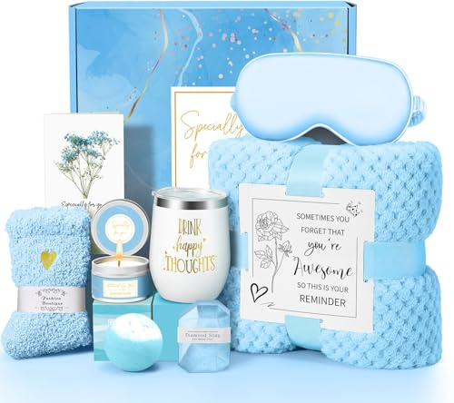 Happy Birthday Gifts for Women Mom Her Friend Sister Wife Grandma, Self Care Gift Get Well Relaxing Spa Gift Basket Set