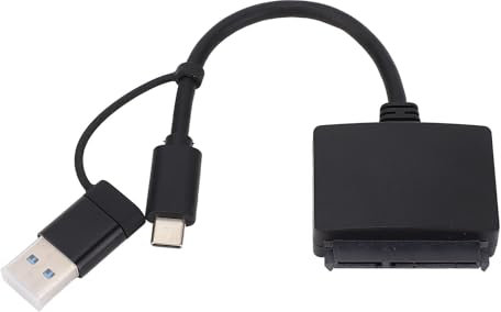 Plyisty Cable de Tipo C SATA a USB 3.1, Cable Convertidor de 10 Gbps para SSD de 2.5 Pulgadas o Accionamiento de Disco Duro, Admite Interfaces en Serie ATA I III III