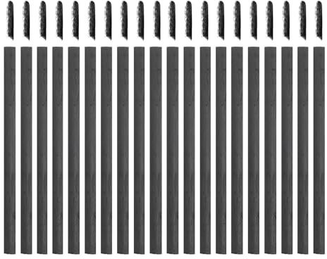 sourcing map Willow Charcoal Sticks, 7-9mm Willow Charcoal Pencils Soft | Sketch Vine Art Supplies Set for Drawing Sketching Shading Painting Artists Beginners (Black, Pack of 26)