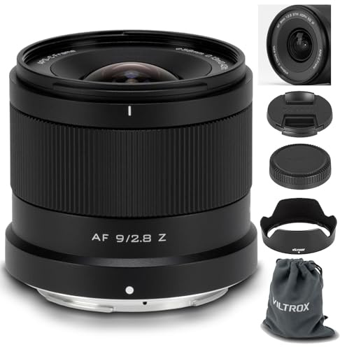 VILTROX 9mm F2.8 Z-Mount APS-C Objektiv für Nikon, Autofokus-Ultraweitwinkel-Festbrennweite für Nikon Z-Mount Kameras Z5 Z50 Z50II Z6 Z6II Z7 Z7II ZFC Z30 Z9 Z8 ZF Z6III