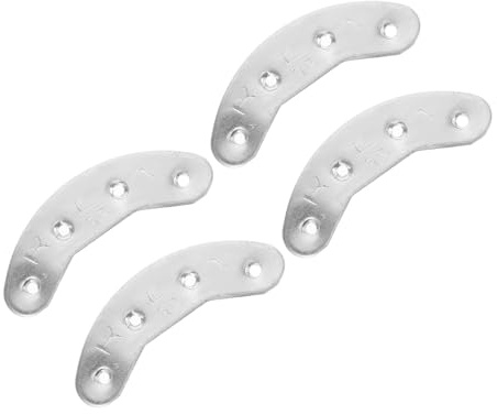 Placas de Metal para Talón de Zapatos, 2 Pares, Hierro | Protección Antidesgaste, Uso en Botas y Calzado, Acabado Plata, para Senderismo y Exterior