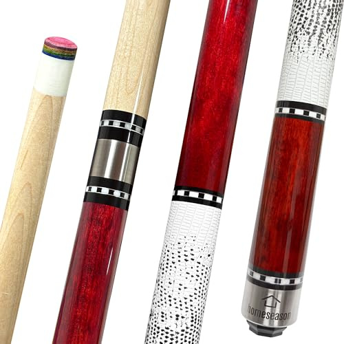 58in Pool Cue Stick Canadian Maple Wood 13mm Tip - 18oz Perfect for Precision Play, Low Deflection Pool Cue for Enhanced Accuracy