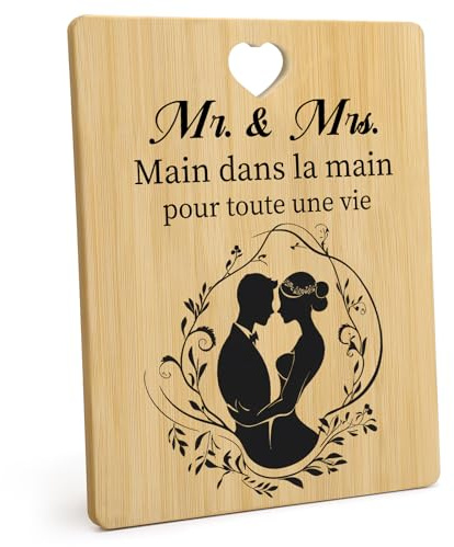 Cadeau Mariage Cadeau Couple Cadeau de Mariage Cadeaux Anniversaire Mariage | Idée Cadeau anniversaire Mariage Planche À Découper Cadeau Couple De Mariage Original Pour Couple