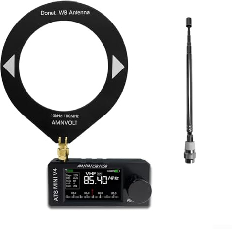 Radio de poche, V4 pour ATS SI4732 Full Band pour récepteur radio DSP avec haute impédance intégrée, récepteur numérique en boucle portable AM FM LSB Mode USB (ABS)