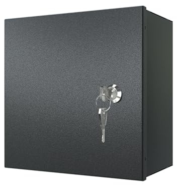 Stalflex Boite de Derivation Etanche Exterieur 200x200x120mm - Coffret Electrique Etanche en Acier et étanche à la Poussière - Boite de Derivation avec Serrure et Deux Clés