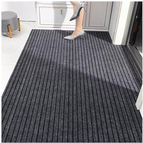 Bubmari Fußmatte Haustür Außen & Innen – Schmutzfangmatte Waschbar & rutschfest, Wetterfester Schuhabtreter Für Flur & Eingangsbereich, Saugstarke Türmatte Zuschneidbar(90 x 120 cm)