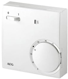 AEG Temperatur-Regler RT 601 SN, 2-Punkt, Temperatureinstellung 5-30 °C, Aufputz, Kontrolllampe, 223298