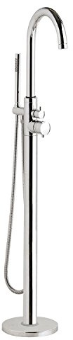 Hudson Reed PN322 Tec Cross ǀ Modern Bathroom Minimalist Thermostatic Single Lever Handle Floor Standing Bath Shower Mixer, 1248mm x 200mm, Chrome