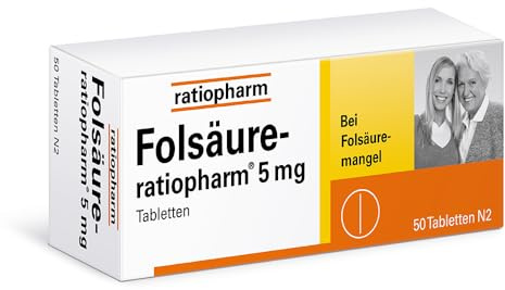 Folsäure-ratiopharm® 5 mg Tabletten, 50 Tabletten | Optimal versorgt bei Folsäuremangel