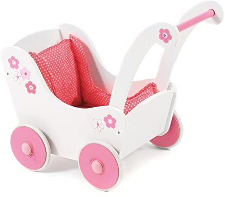 Bayer Chic 2000 425 99 - Holz-Puppenwagen Fiori, 55 x 31 x 45 cm