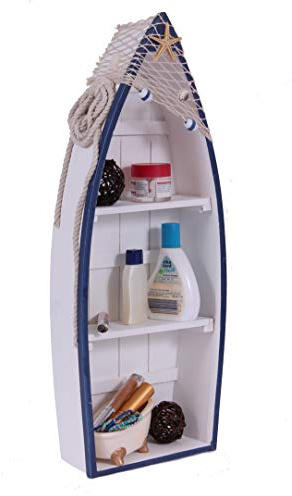 AAF Nommel ® Bootsregal 01, Stand- oder Hängeregal Nautico 61 x 24 x 9 cm