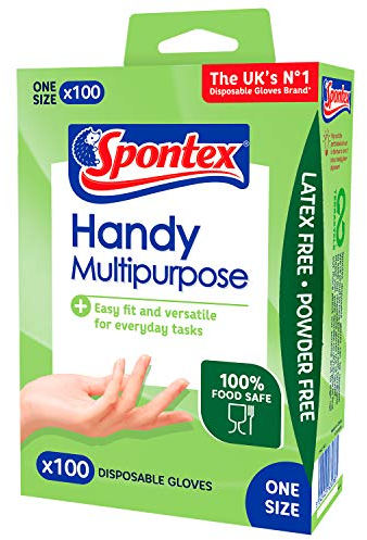 Spontex 100 Handy Multipurpose Disposable Gloves
