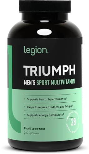 LEGION Triumph Daily Sport Multivitamin Supplement - Vitamins and Minerals for Athletes Helps with Energy for Sports & Bodybuilding Workouts - 240 Capsules, 30 Servings (Men)