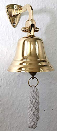 Wandglocke poliertes Messing 230g Ø 8cm Glocke Schiffsglocke