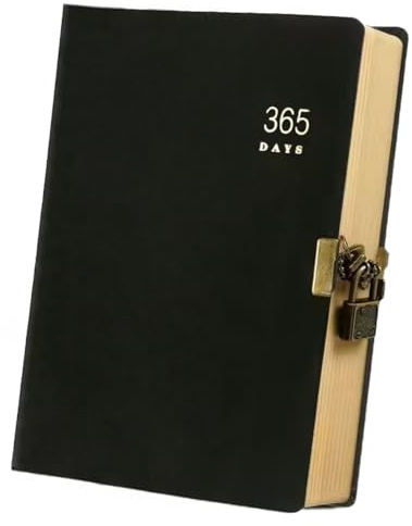 ITODA Taccuino segreto con serratura, formato A5, con password, diario segreto per 365 giorni, blocco note, blocco note, blocco per schizzi, diario di viaggio, disegno