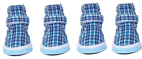 4-er Hundeschuhe Pfotenschutz Haustier Hund Sportschuhe rutschfeste weichen Tuch atmungsaktiv Haustier Schutzstiefel mit Anti-Rutsch-Sohle für Kleine und mittlere Hunde (#2)