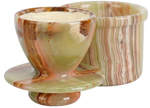Radicaln Marble Butter Keeper 4.25'' Inches Green Onyx Handmade Butter Storage Container French Butter Dish for Kitchen Countertop & Butter Crock For Counter With Water