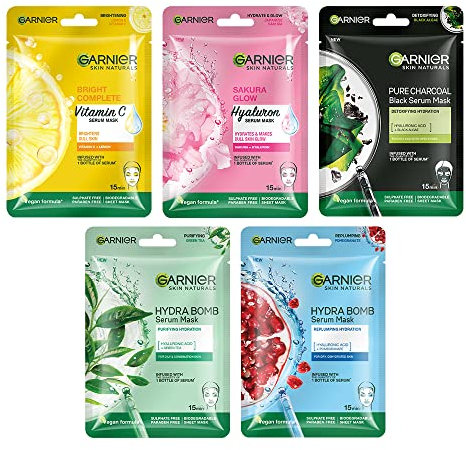 Garnier Sheet Mask (Pack of 5 (All Variant))