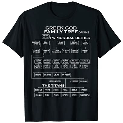 Vêtements du dieu grec avec arbre généalogique primordial T-Shirt