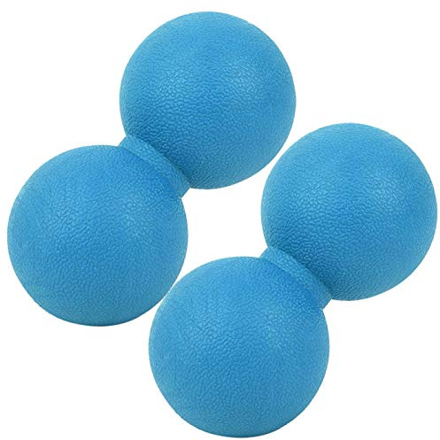 Massage Ball Double Lacrosse Massage Ball Peanut Muscle Roller Massager per il rilascio del muscolo miofasciale(Blu)