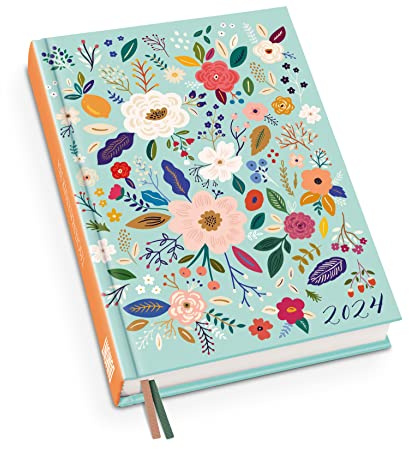 Blumenwiese Taschenkalender 2024 - Blumen-Design - Terminplaner mit Wochenkalendarium - Format 11,3 x 16,3 cm