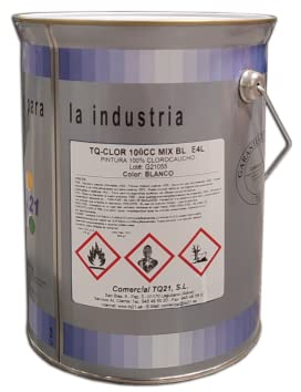 DISPIVAL Pintura Clorocaucho Suelos Carta Ral 4 Lt (RAL 7033 Gris cemento)