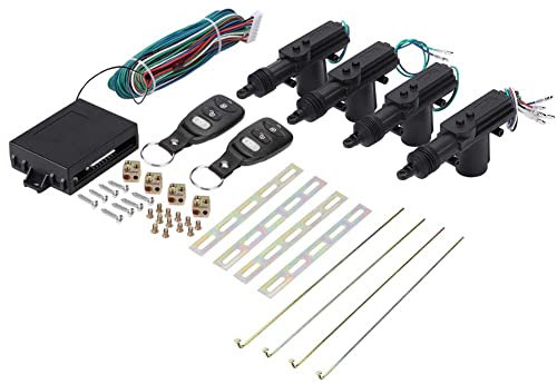 Car Central Locking Kit, Remote Control 4 Door Car Central Lock, Keyless Entry Door Lock Car Universal Car Central Locking, Auto Locking Security Keyless Entry Kit