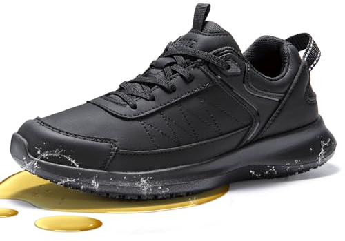 SPIEZ Non Slip Chef Shoes, Lightweight Women Work Trainers with CE SRC | Non Slip Oil Resistant Certification, Easy To Clean, Water Repellent, Kitchen, Restaurant, Servers, Healthcare, Warehouse