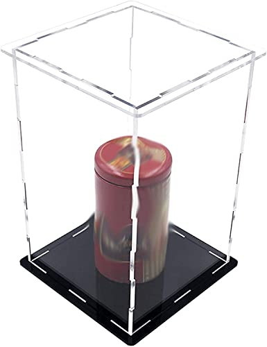 sammlervitrine Kleine Vitrine, Sammler-Vitrine Aus Acryl, Durchsichtige Würfel-Vitrine Mit Deckel, for Pop-Figuren-Vitrine, Staubdicht Und UV-beständig (Color : Clear, Size : 25x25x40cm)
