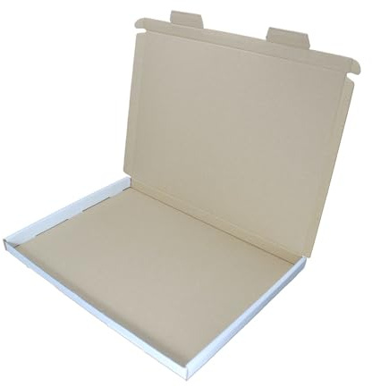 dimapax Großbriefkartons Versand Post Faltschachtel Briefsendung, Versandkarton, Büchersendung (50x GB3-350 x 250 x 20 mm, Weiß)