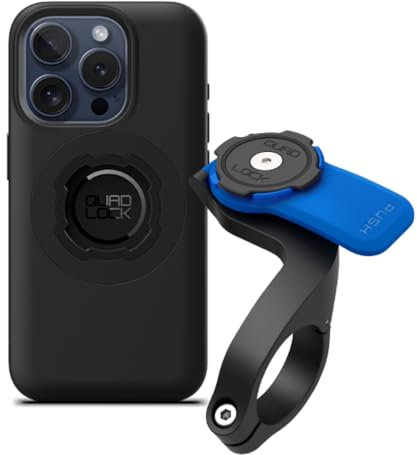 QUAD LOCK Out-Front Handyhalterung Fahrrad mit iPhone 15 Pro MAG Handyhülle