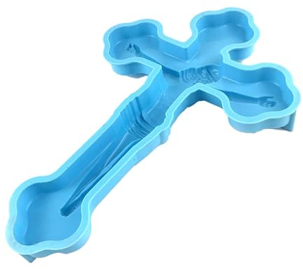 LOVIVER Epoxidharz-Kreuzformen, form, Jesus-Kreuz, Epoxidform, Gussform für Ornamente, Blau