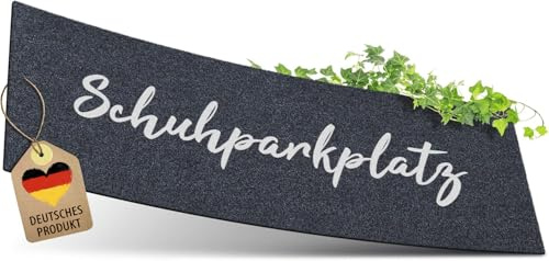 ElbFuchs Schuhparkplatz Fußmatte 75x30cm Grau I Waschbare & rutschfeste Indoor-Schuhmatte & Abtropfmatte I Ideal als Schuhunterlage & Schuhablage I Schmutzfangmatte für Flur & Eingang