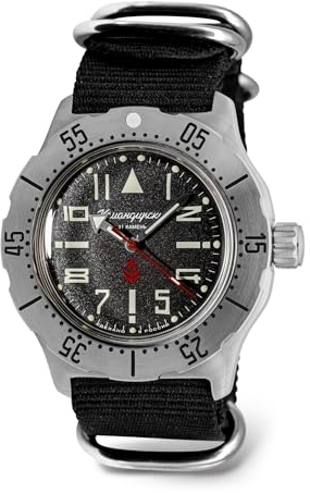 Vostok Komandirskie 350747 Automatik-Armbanduhr mit Selbstaufzug, Schwarz, Militär